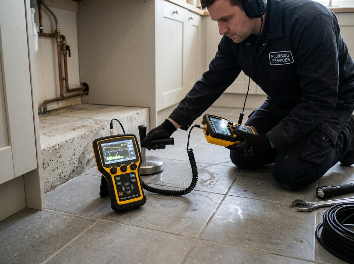 Slab leak insurance documentation and inspection in Flower Mound TX
